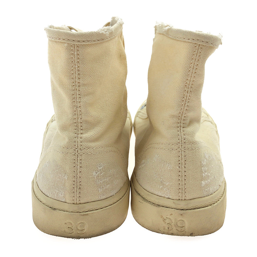 BALENCIAGA バレンシアガ 22SS 688752 PARIS HIGH TOP パリ ハイカット キャンバス スニーカー オフホワイト系 26.0cm【中古】