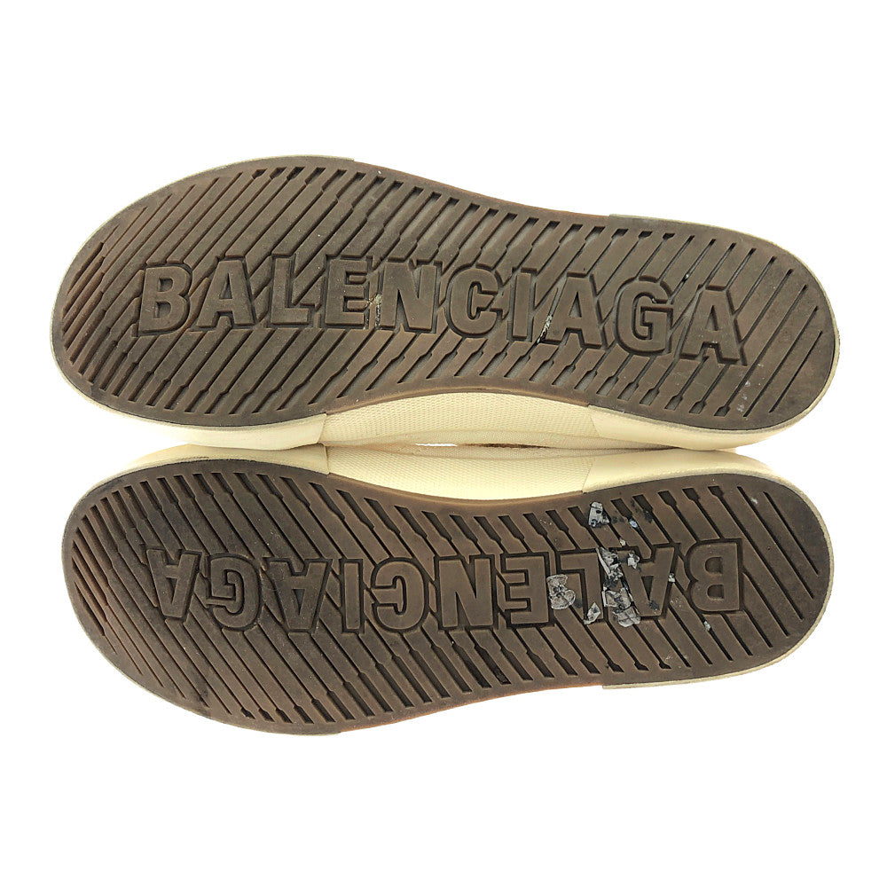 BALENCIAGA バレンシアガ 22SS 688752 PARIS HIGH TOP パリ ハイカット キャンバス スニーカー オフホワイト系 26.0cm【中古】