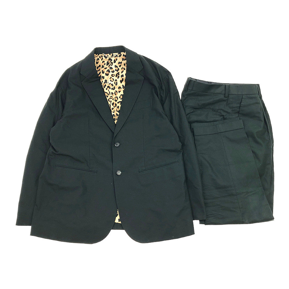WACKO MARIA ワコマリア 22SS 22SS-WMO-JK04  22SS-WMP-TR31 UNCONSTRUCTED JACKET TYPE-2 PLEATED TROUSERS コットンテーラード ジャケット テーパード スラックス パンツ セットアップ  ブラック系【中古】