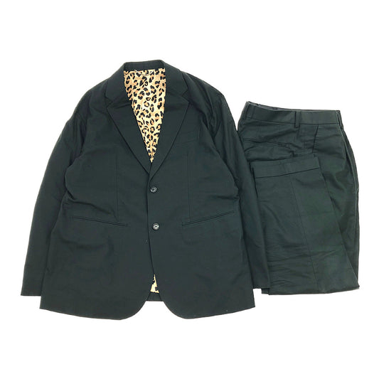 WACKO MARIA ワコマリア 22SS 22SS-WMO-JK04  22SS-WMP-TR31 UNCONSTRUCTED JACKET TYPE-2 PLEATED TROUSERS コットンテーラード ジャケット テーパード スラックス パンツ セットアップ  ブラック系【中古】
