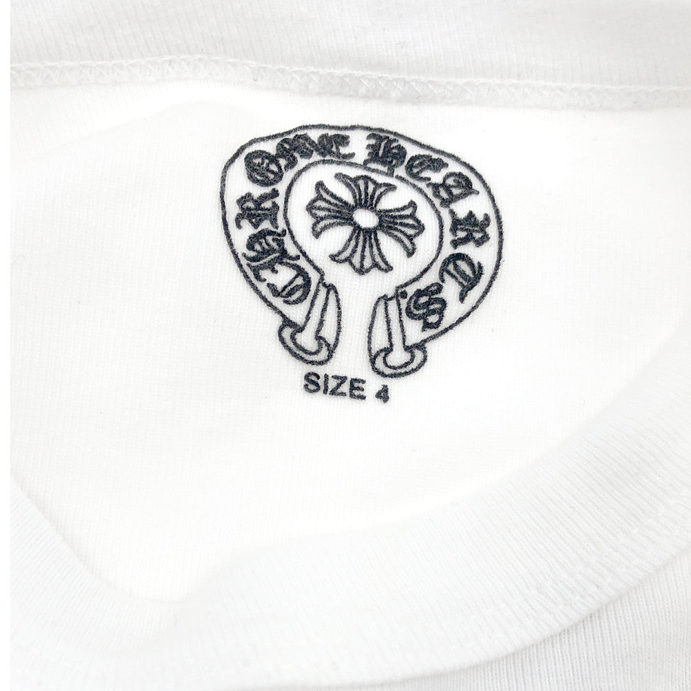 CHROME HEARTS クロムハーツ（原本無） クロムハーツジャパン 国内正規品 フォティ スカルプリント キッズ Tシャツ ホワイト系 4【中古】