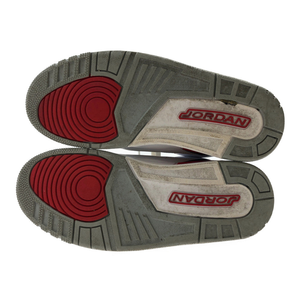 NIKE ナイキ 136064-120 AIR JORDAN 3 RETRO FIRE RED エアジョーダン3 レトロ ファイヤー レッド スニーカー ホワイト系 レッド系 27.5cm【中古】