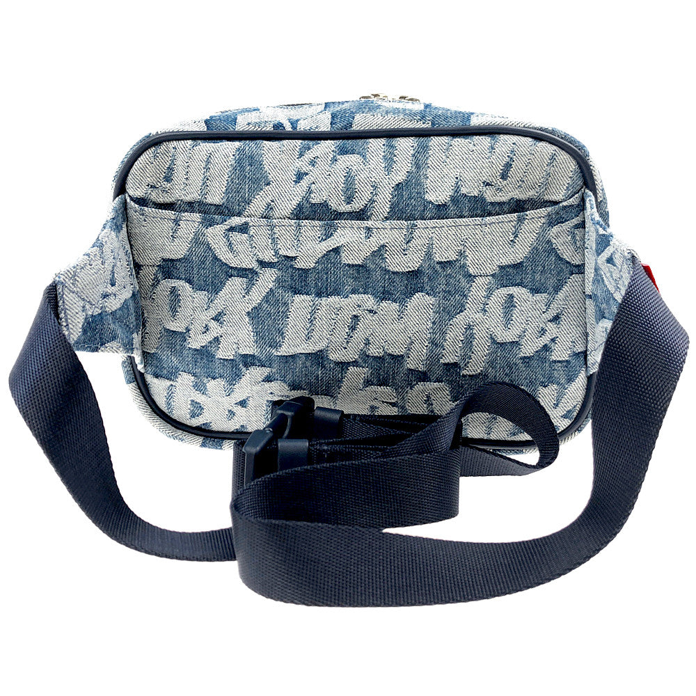 Supreme シュプリーム 22SS FAT TIP JACQUARD DENIM WAIST BAG ファット チップ ジャガード デニム ウエストバッグ ボディバッグ ショルダーバッグ インディゴブルー系【極上美品】【中古】