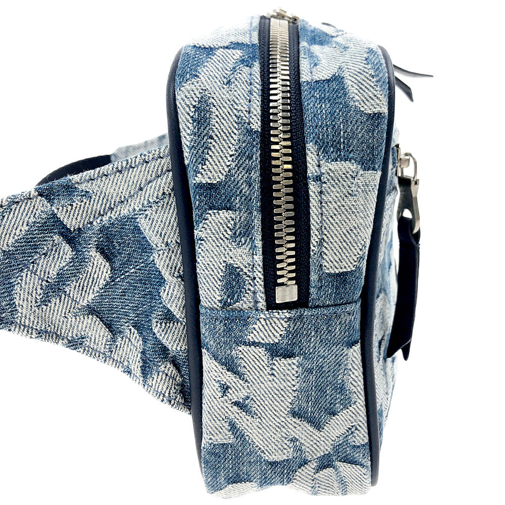 Supreme シュプリーム 22SS FAT TIP JACQUARD DENIM WAIST BAG ファット チップ ジャガード デニム ウエストバッグ ボディバッグ ショルダーバッグ インディゴブルー系【極上美品】【中古】