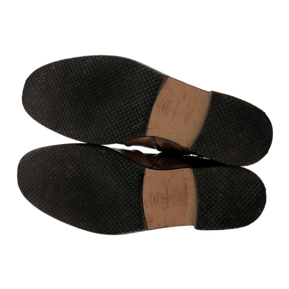 PADRONE パドローネ PU8395-1203-12C  SHORT SIDE ZIP BOOTS ショート サイドジップ 牛革 ブーツ ブラウン系 40【中古】