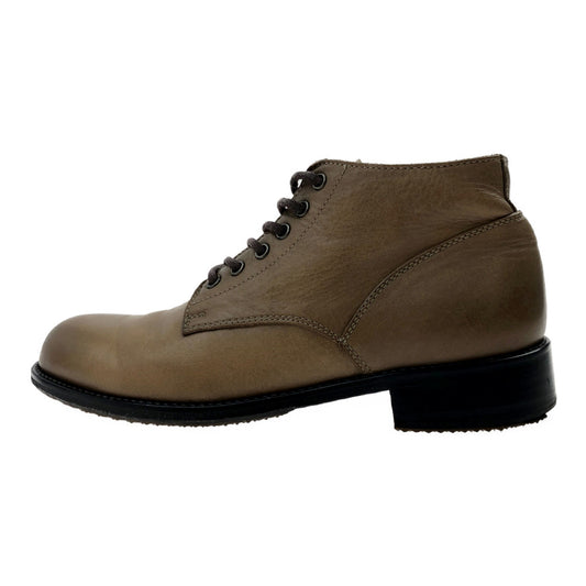 PADRONE パドローネ PU7358-1205-13D CHUKKA BOOTS WITH SIDE ZIP サイドジップ 牛革 チャッカブーツ オリーブ系 40【中古】