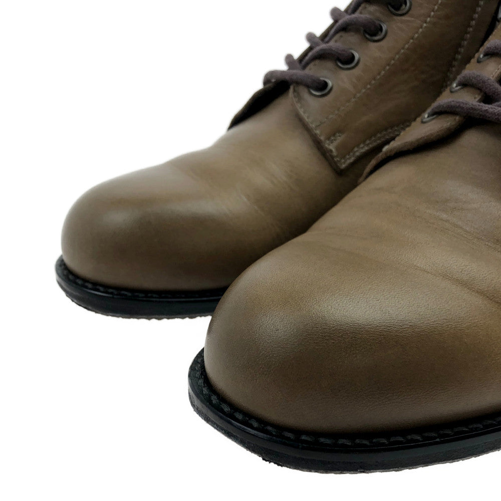 PADRONE パドローネ PU7358-1205-13D CHUKKA BOOTS WITH SIDE ZIP サイドジップ 牛革 チャッカブーツ オリーブ系 40【中古】