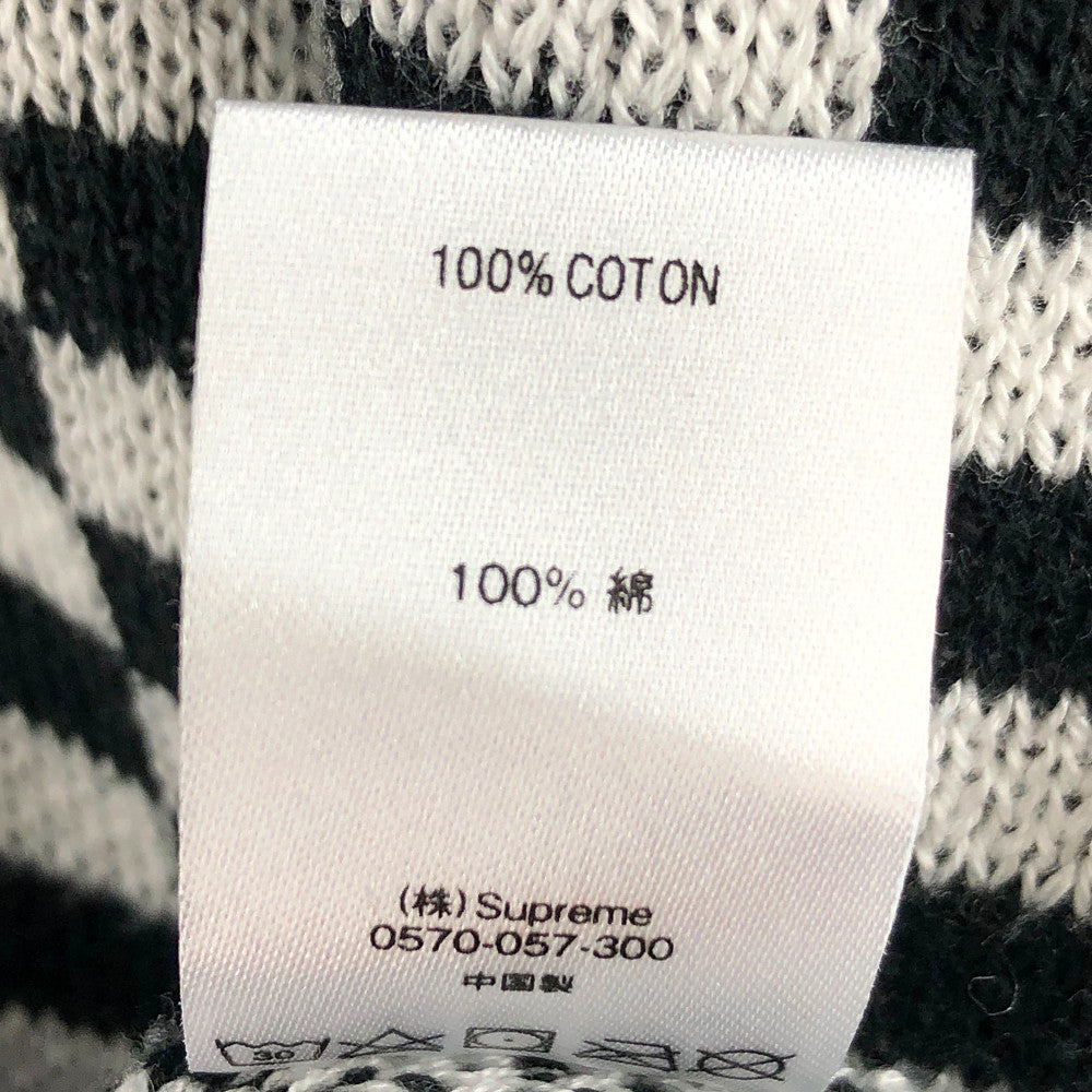 Supreme シュプリーム 20SS Back Logo Sweater Checkerboard バックロゴ ニット セーター チェッカーボード ブラック系 ホワイト系【中古】