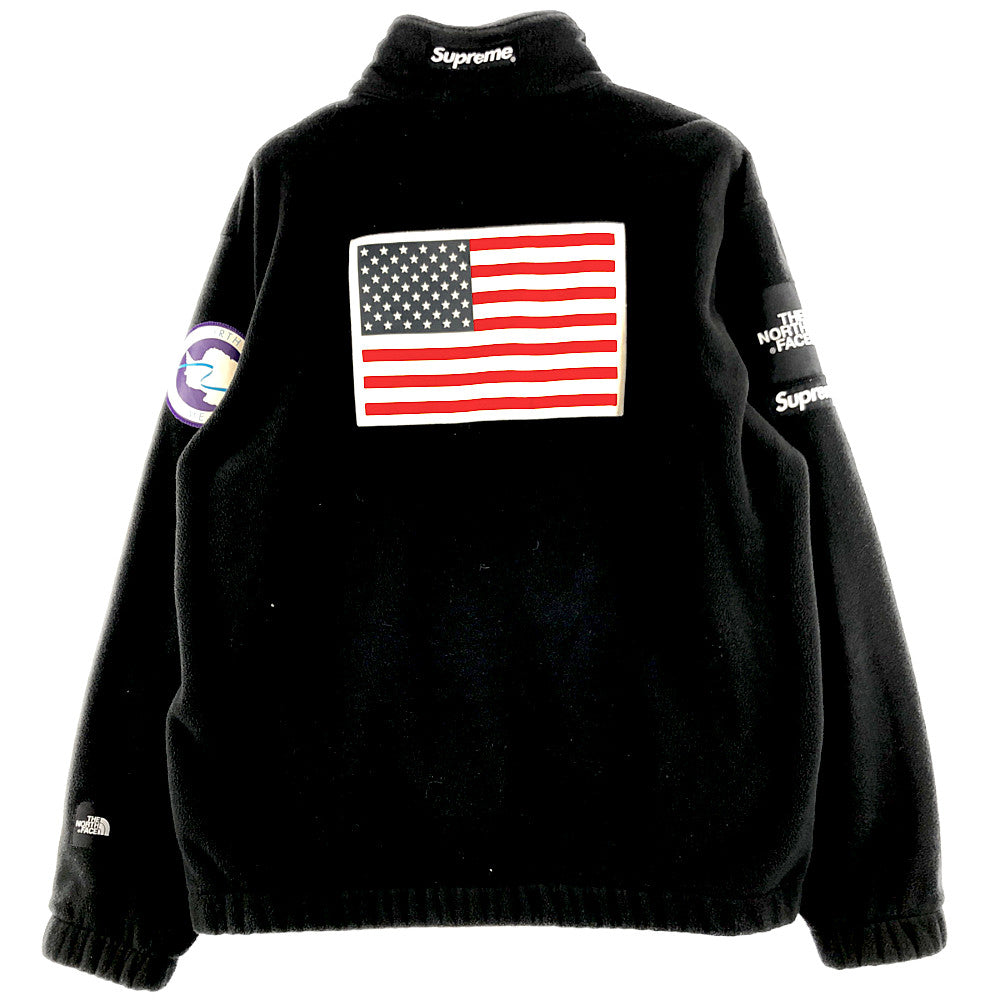 Supreme シュプリーム 17SS NL01703I × THE NORTH FACE ノースフェイス TRANS ANTARCTICA EXPEDITION FLEECE トランス アンタークティカ エクスペディション フリース ジャケット ブラック系 XL【中古】