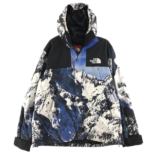 Supreme シュプリーム 17AW NP61701I  × THE NORTHFACE ノースフェイス Mountain Parka 雪山 マウンテン パーカー ブルー系 ブラック系 XL【中古】