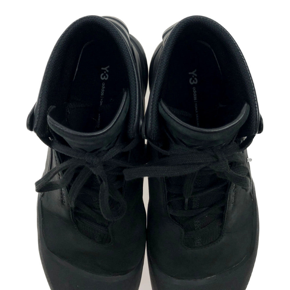 Yohji Yamamoto ヨウジヤマモト Y-3 ワイスリー CG3147 Bball Tech ハイカット レザー スニーカー ブラック系【中古】