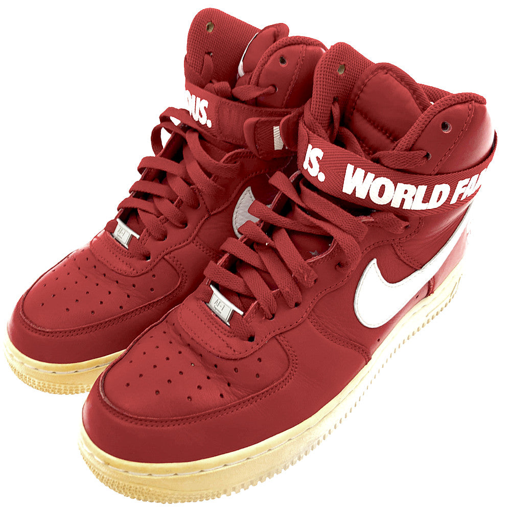 Supreme シュプリーム 14AW NIKE AIR FORCE 1 HIGH SUPREME SP ナイキ エアフォース  レッド系 26cm【中古】