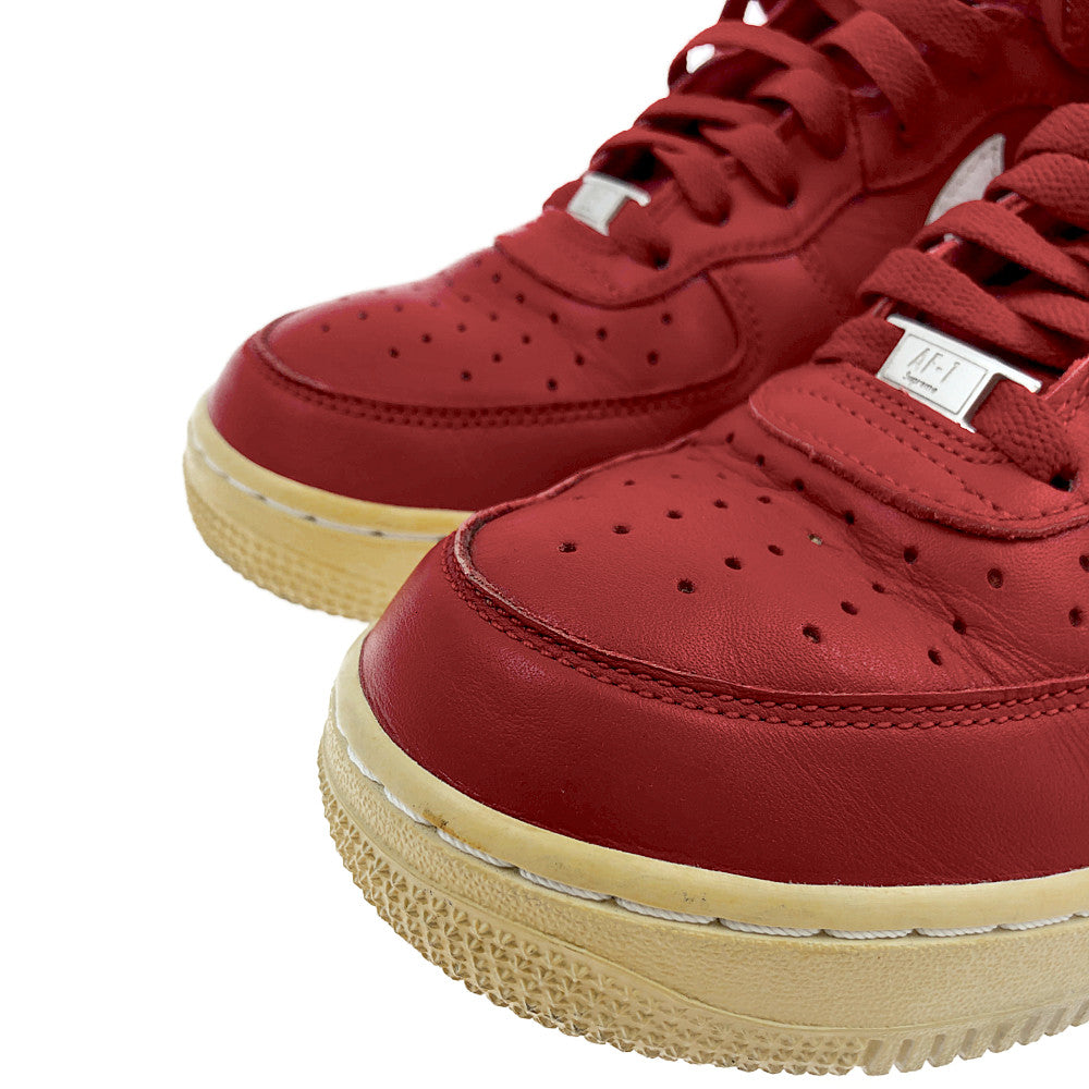 Supreme シュプリーム 14AW NIKE AIR FORCE 1 HIGH SUPREME SP ナイキ エアフォース  レッド系 26cm【中古】