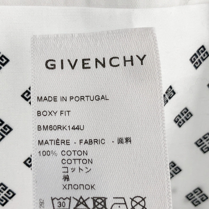 GIVENCHY ジバンシィ BM60RK144U  Bandana Print Zip Shirt バンダナ プリント ジップ シャツ ホワイト ホワイト系 39【極上美品】【中古】