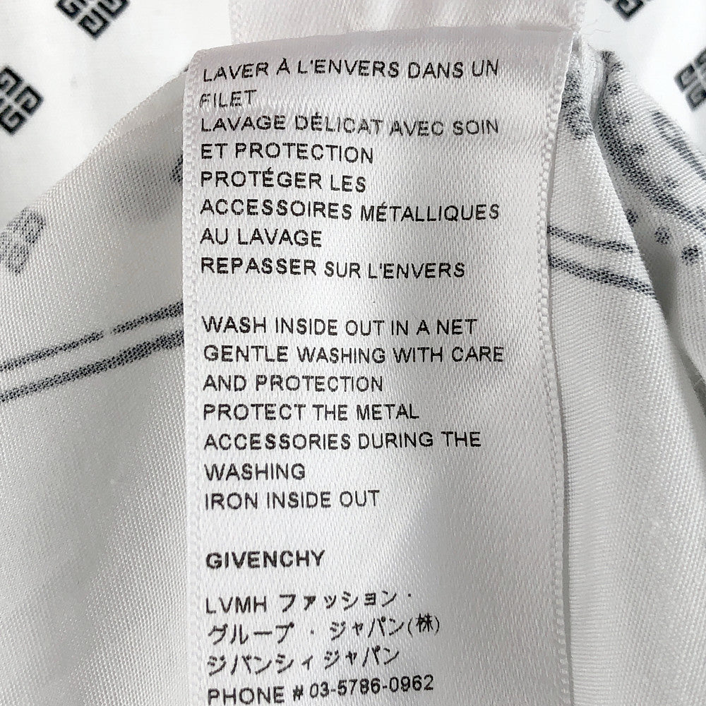 GIVENCHY ジバンシィ BM60RK144U  Bandana Print Zip Shirt バンダナ プリント ジップ シャツ ホワイト ホワイト系 39【極上美品】【中古】