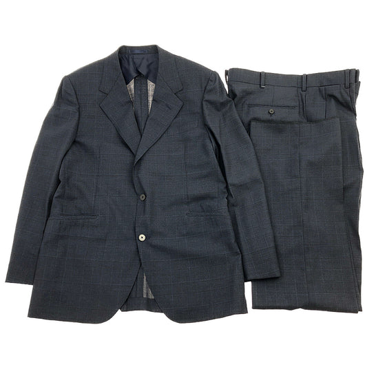 GLADHAND & Co. グラッドハンド TAILORED HARRY SUIT テーラード ハリー チェック ジャケット スラックス パンツ 2ピース セットアップ ダークグレー系 XL【美品】【中古】