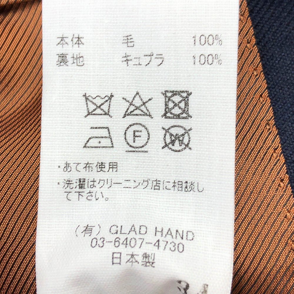 GLADHAND & Co. グラッドハンド TAILORED HARRY SUIT テーラード ハリー ジャケット ベスト ジレ スラックス パンツ 3ピース セットアップ ダークネイビー系【美品】【中古】