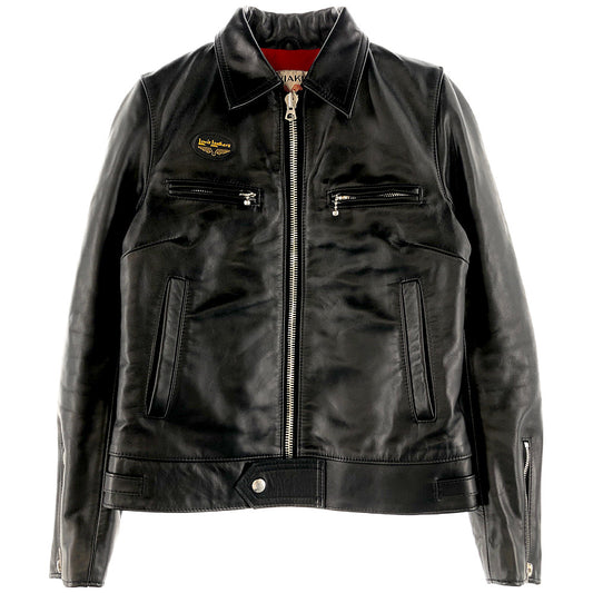 Lewis Leathers ルイスレザー DOMINATOR HORSEHIDE ドミネーター ホースハイド シングル レザー ライダース ジャケット ブラック系 32【中古】