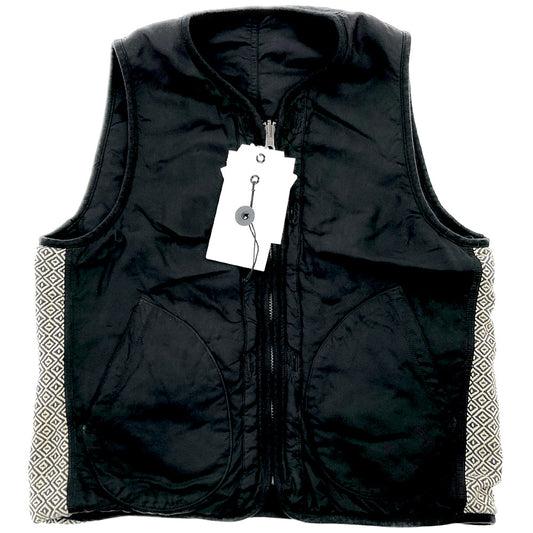 VISVIM ビズビム 19SS 0119105013023 IRIS LINER VEST 泥染め 加工 アイリス ライナー ベスト ブラック系 2【美品】【中古】