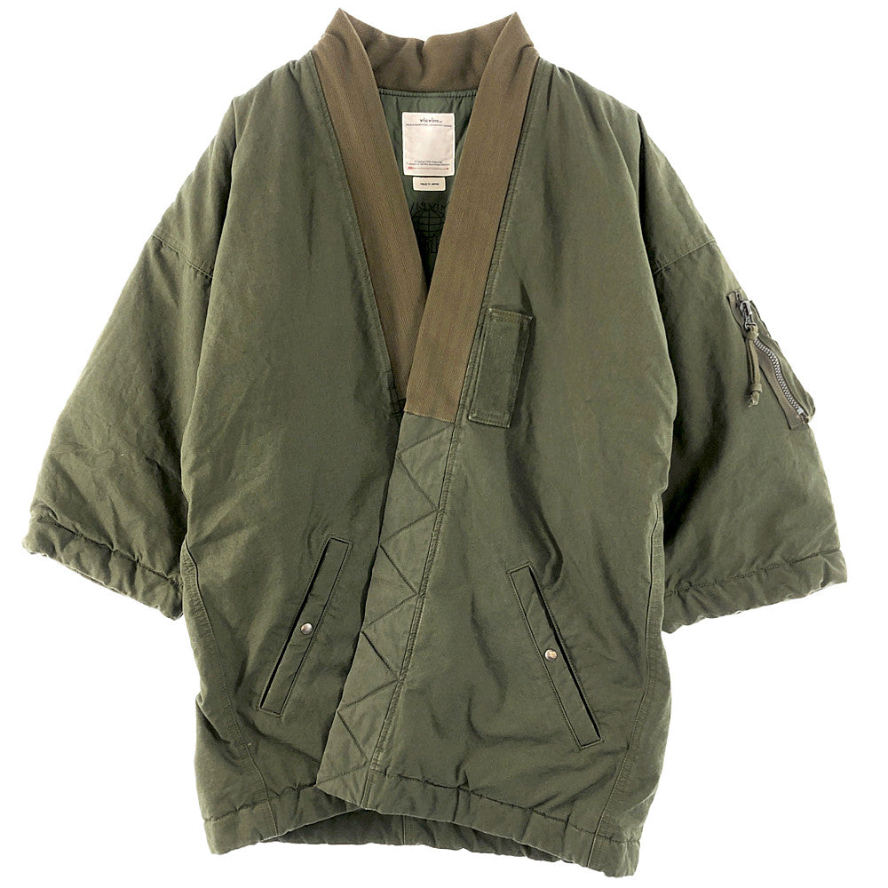 VISVIM ビズビム 20AW 0120205013016 SANJURO KIMONO JKT サンジュウロウ ノーカラー ジャケット カーキ系 2【中古】