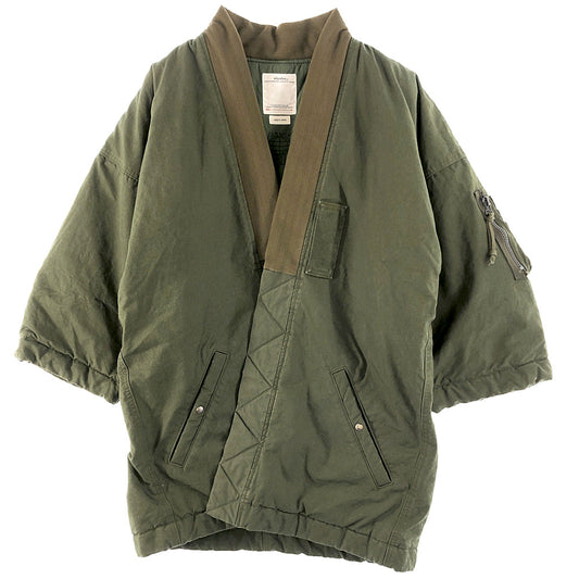 VISVIM ビズビム 20AW 0120205013016 SANJURO KIMONO JKT サンジュウロウ ノーカラー ジャケット カーキ系 2【中古】