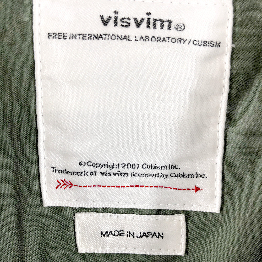 VISVIM ビズビム 20AW 0120205013016 SANJURO KIMONO JKT サンジュウロウ ノーカラー ジャケット カーキ系 2【中古】