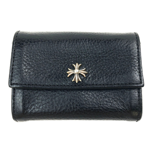 CHROME HEARTS クロムハーツ（原本無） TINY WALLET CH PLUS タイニー ウォレット CH プラス ブラック系【中古】