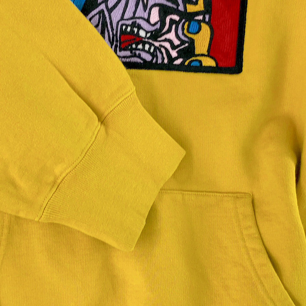 Supreme シュプリーム 18AW Chainstitch Hooded Sweatshirt チェーンステッチ フーデッド スウェット パーカー からし色系 XL【中古】
