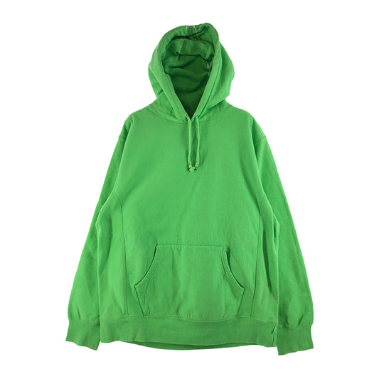 Supreme シュプリーム 19AW Micro Logo Hooded Sweatshirt マイクロ ロゴ フーデッド スウェット パーカー グリーン系 XL【中古】