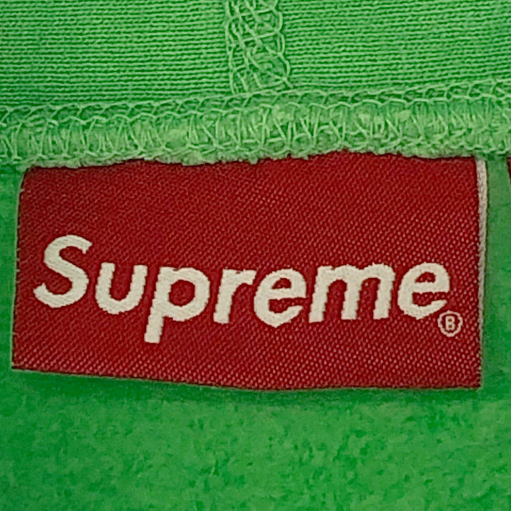 Supreme シュプリーム 19AW Micro Logo Hooded Sweatshirt マイクロ ロゴ フーデッド スウェット パーカー グリーン系 XL【中古】
