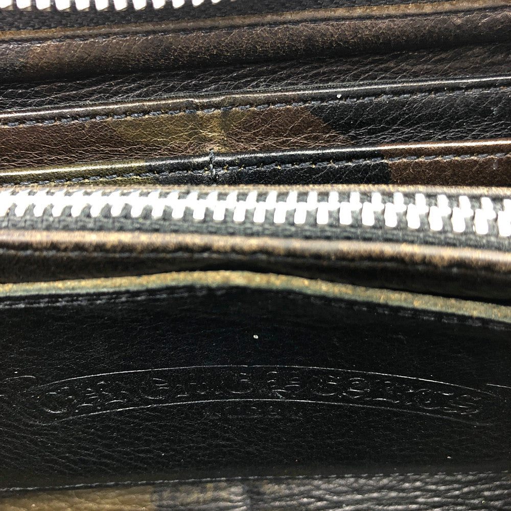 CHROME HEARTS クロムハーツ（原本無） REC F ZIP 3 セメタリークロス ラウンドジップ ウォレット カモ ブラック系 ブラウン系【中古】