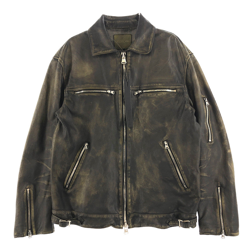 美品　BACKLASH ヴィンテージ　シングルライダース　バックラッシュ ISAMUKATAYAMA BACKLASH イサムカタヤマバックラッシュ 1926-01 バック