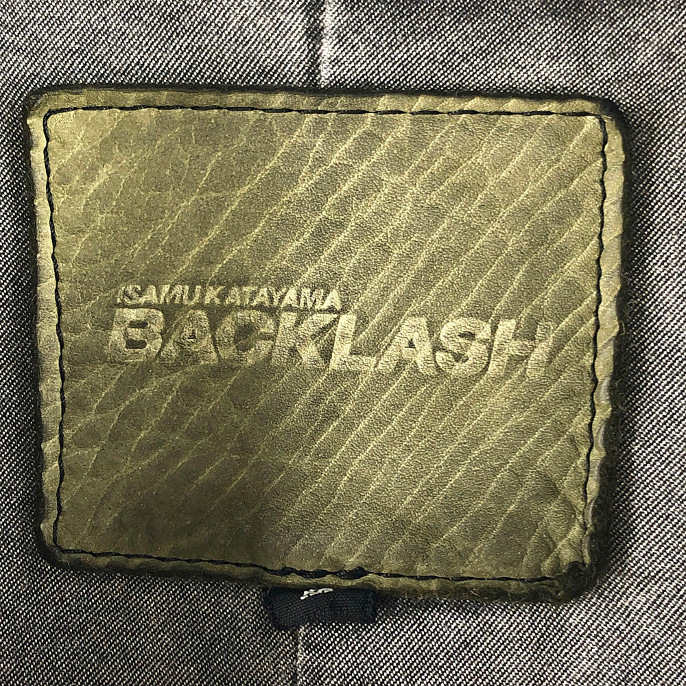 ISAMUKATAYAMA BACKLASH イサムカタヤマバックラッシュ 1926-01 バックロゴペイント インディアンゴート製品染め USED 加工 シングルライダース  ブラック系 2【美品】【中古】