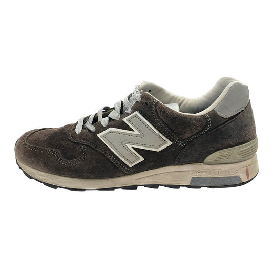 NEW BALANCE ニューバランス M1400NV USA製 スエード ローカット スニーカー ブラウン系 US8.5(26.5cm)【中古】
