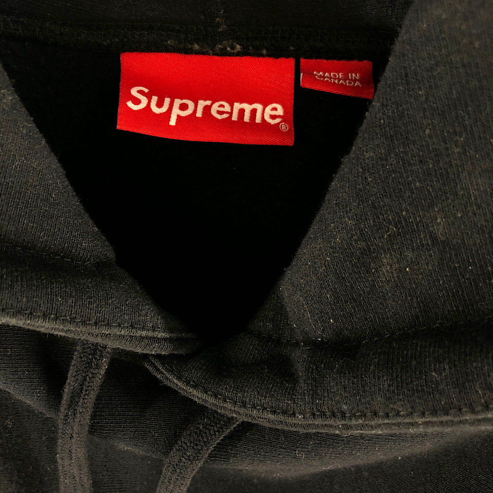 Supreme シュプリーム 17SS Chenille Arc Logo Hooded Sweatshirt ロゴス ウェット パーカー ブラック系 M【中古】