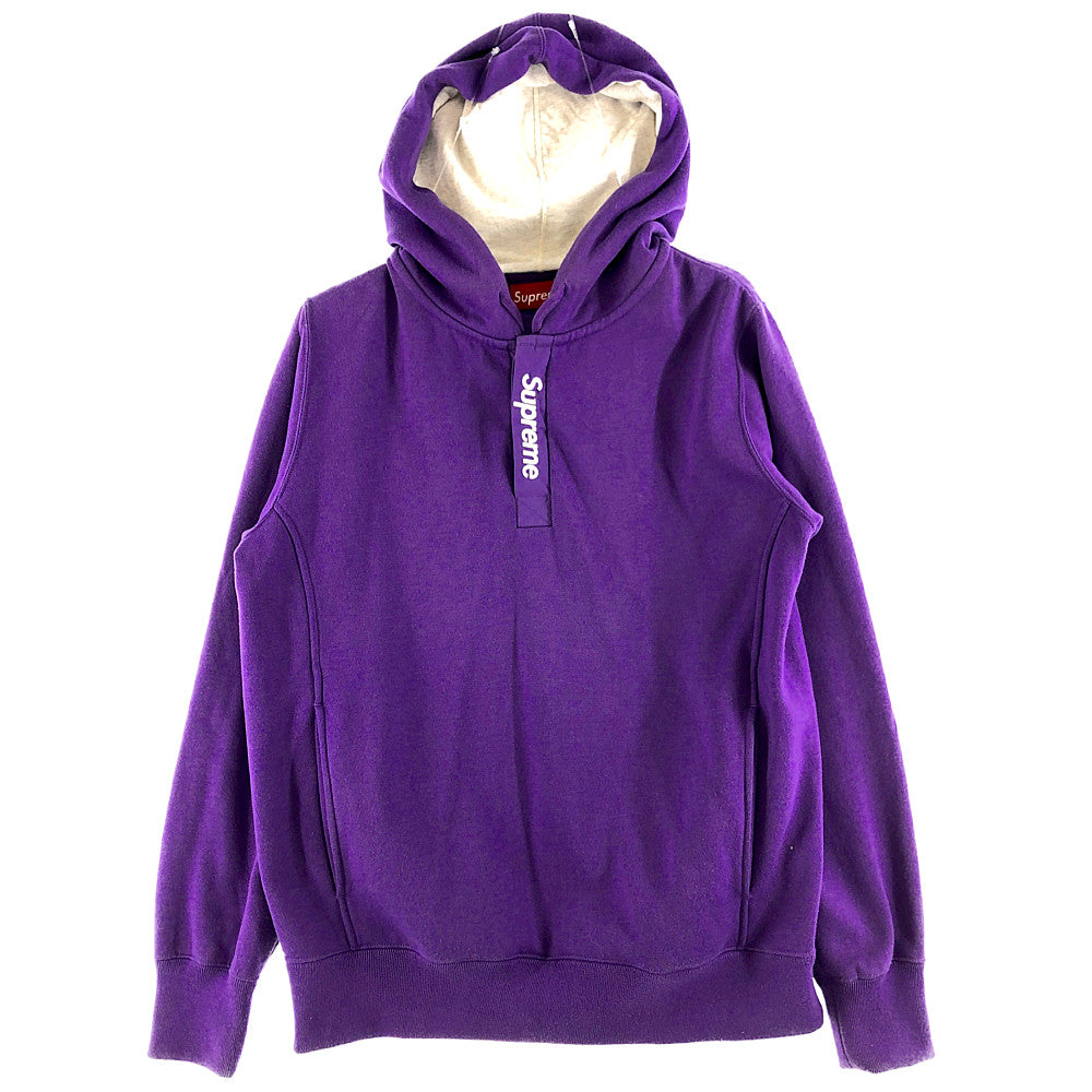 Supreme シュプリーム 16SS Contrast Placket Hooded Sweatshirt スウェット パーカー パープル系 S【中古】