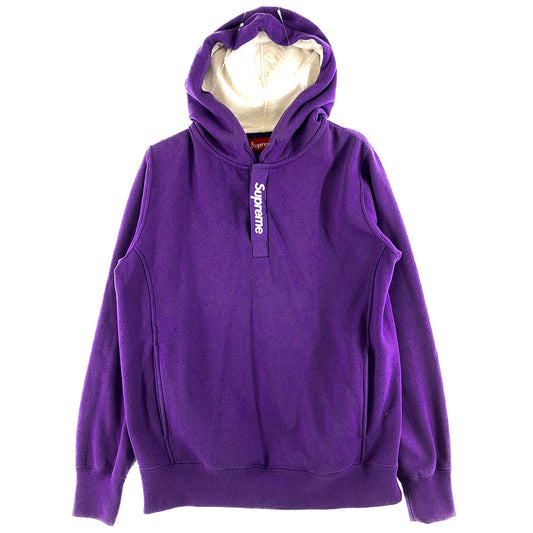 Supreme シュプリーム 16SS Contrast Placket Hooded Sweatshirt スウェット パーカー パープル系 S【中古】