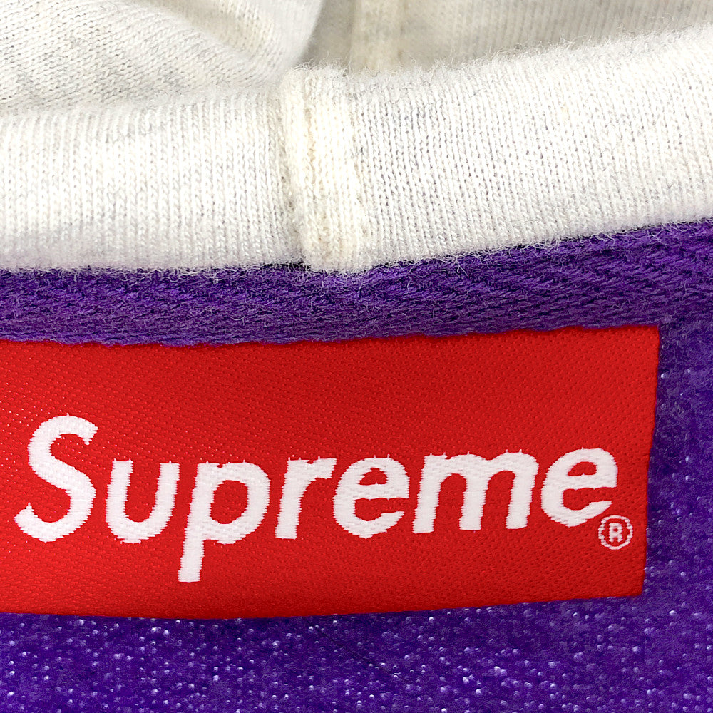 Supreme シュプリーム 16SS Contrast Placket Hooded Sweatshirt スウェット パーカー パープル系 S【中古】