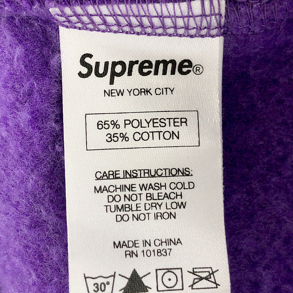 Supreme シュプリーム 16SS Contrast Placket Hooded Sweatshirt スウェット パーカー パープル系 S【中古】