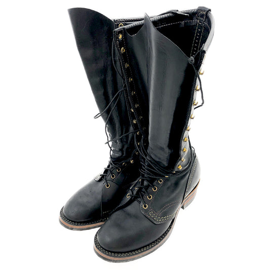 WESCO ウエスコ JOBMASTER ジョブマスター ロング 編み上げ ブーツ ブラック系【中古】