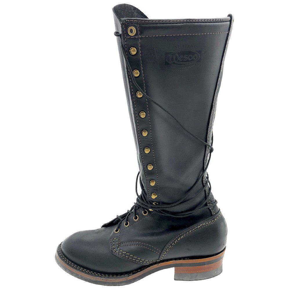 WESCO ウエスコ JOBMASTER ジョブマスター ロング 編み上げ ブーツ ブラック系【中古】