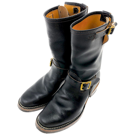 WESCO ウエスコ CUSTOM BOSS 茶芯 カスタム ボス エンジニア ブーツ ブラック系 9 1/2【中古】