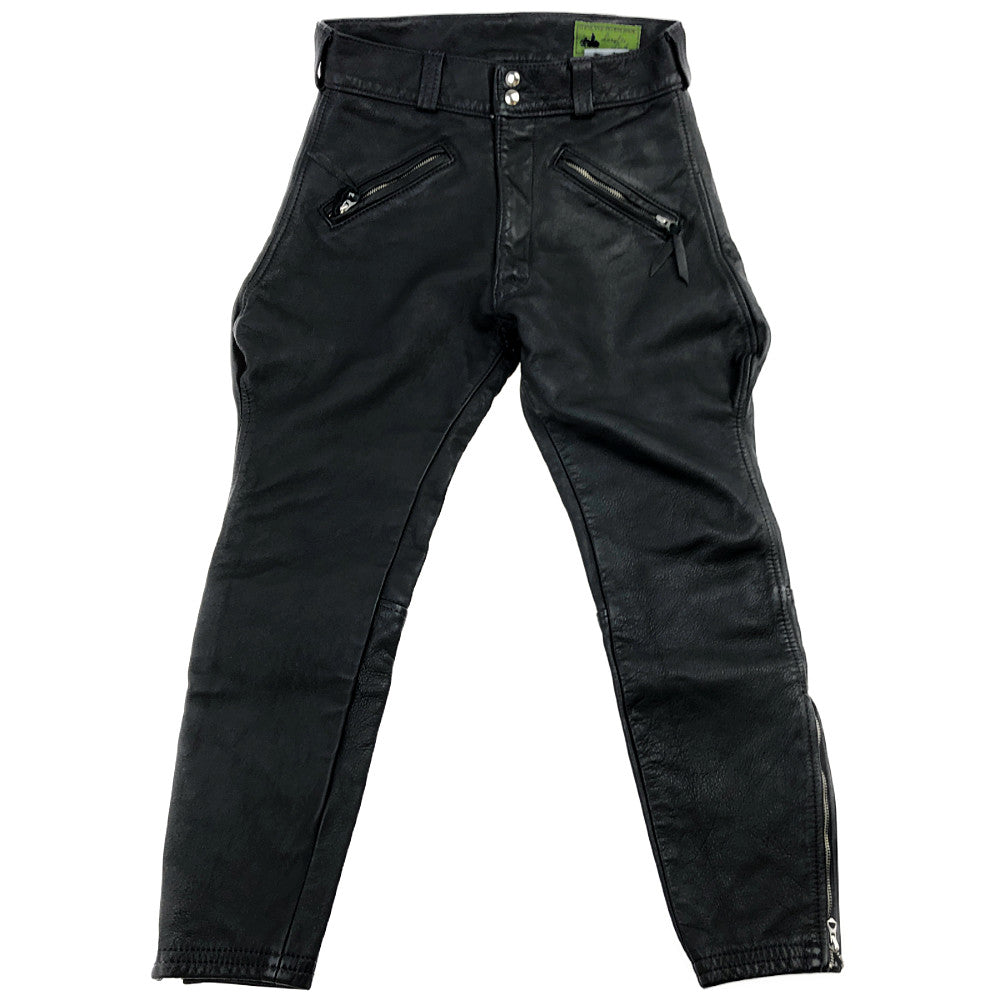 LANGLITZ LEATHERS ラングリッツレザーズ Rangers レンジャーズ レザー 裾ジップ パンツ ブラック系【中古】