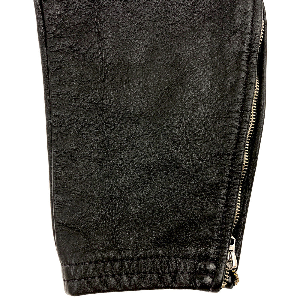LANGLITZ LEATHERS ラングリッツレザーズ Rangers レンジャーズ レザー 裾ジップ パンツ ブラック系【中古】