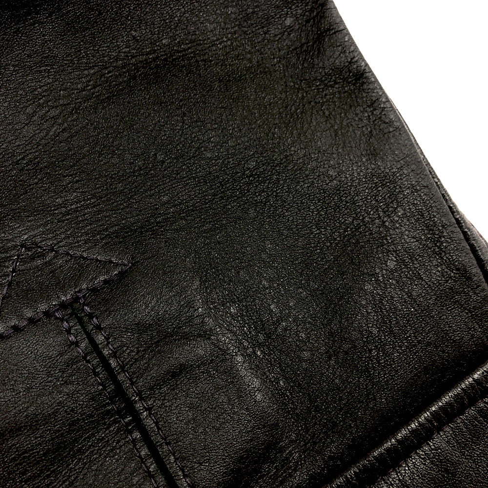 LANGLITZ LEATHERS ラングリッツレザーズ Rangers レンジャーズ レザー 裾ジップ パンツ ブラック系【中古】