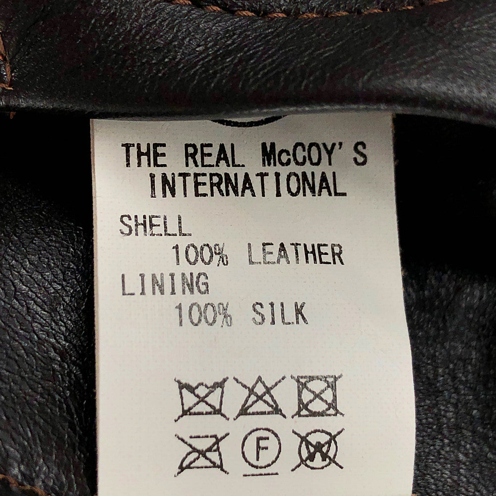 The REAL McCOY'S ザリアルマッコイズ TYPE A-2 REAL McCOY MFG. REDSILK SEAL BROWN ホースハイド タンニン鞣し ピグメント仕上げ レッドシルク シールブラウン フライト ジャケット ブラック系 40【中古】