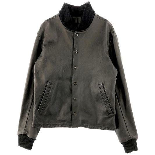 LANGLITZ LEATHERS ラングリッツレザーズ D.R. Crew Jacket ダグ ランボー スナップ レザー クルー スタジャン ジャケット ブラック系【中古】