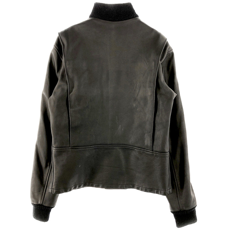 LANGLITZ LEATHERS ラングリッツレザーズ D.R. Crew Jacket ダグ ランボー スナップ レザー クルー スタジャン ジャケット ブラック系【中古】