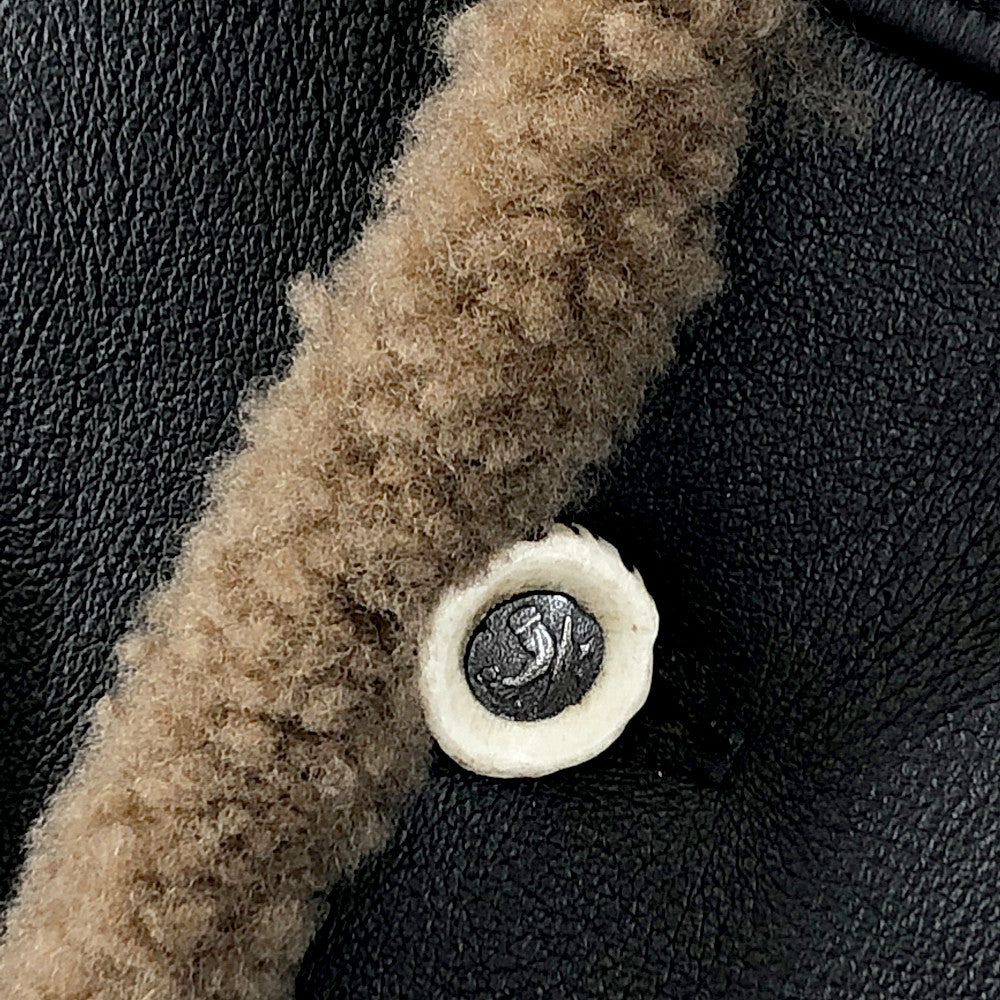 LYNCH SILVERSMITH リンチシルバースミス SHEEP SKIN RANCH JACKET シープスキン ランチジャケット 925鹿角ボタン 925スタッズ 925スナップ リアルムートンレザー ジャケット ブラウン系【中古】