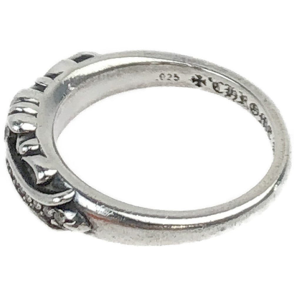 CHROME HEARTS クロムハーツ（原本無） BABY CLSC P DMND ベイビー クラシック フローラル クロス パヴェ ダイヤ リング シルバー系 19号【中古】